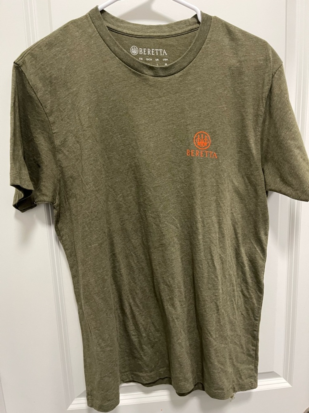 Beretta Men's Olive Green Short-Sleeve Logo T-Shirt soft large